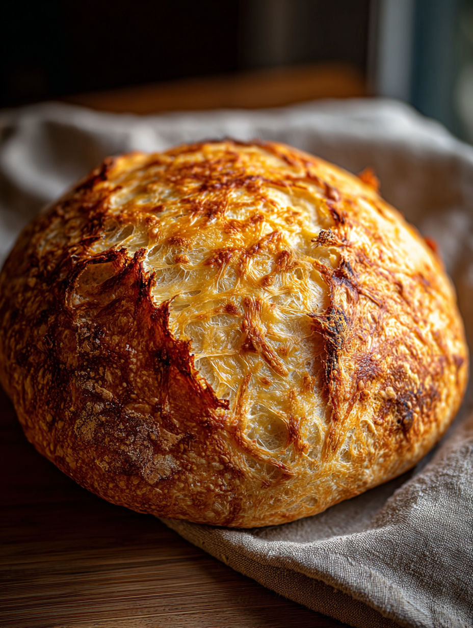 A loaf of bread with a hole in the center.