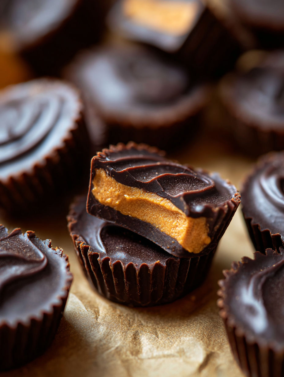 Chocolate pumpkin butter cups.