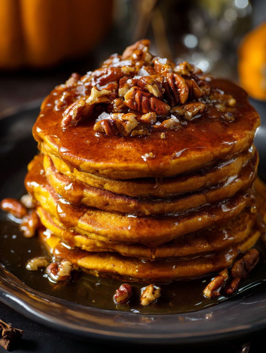Pumpkin Praline Pancakes.