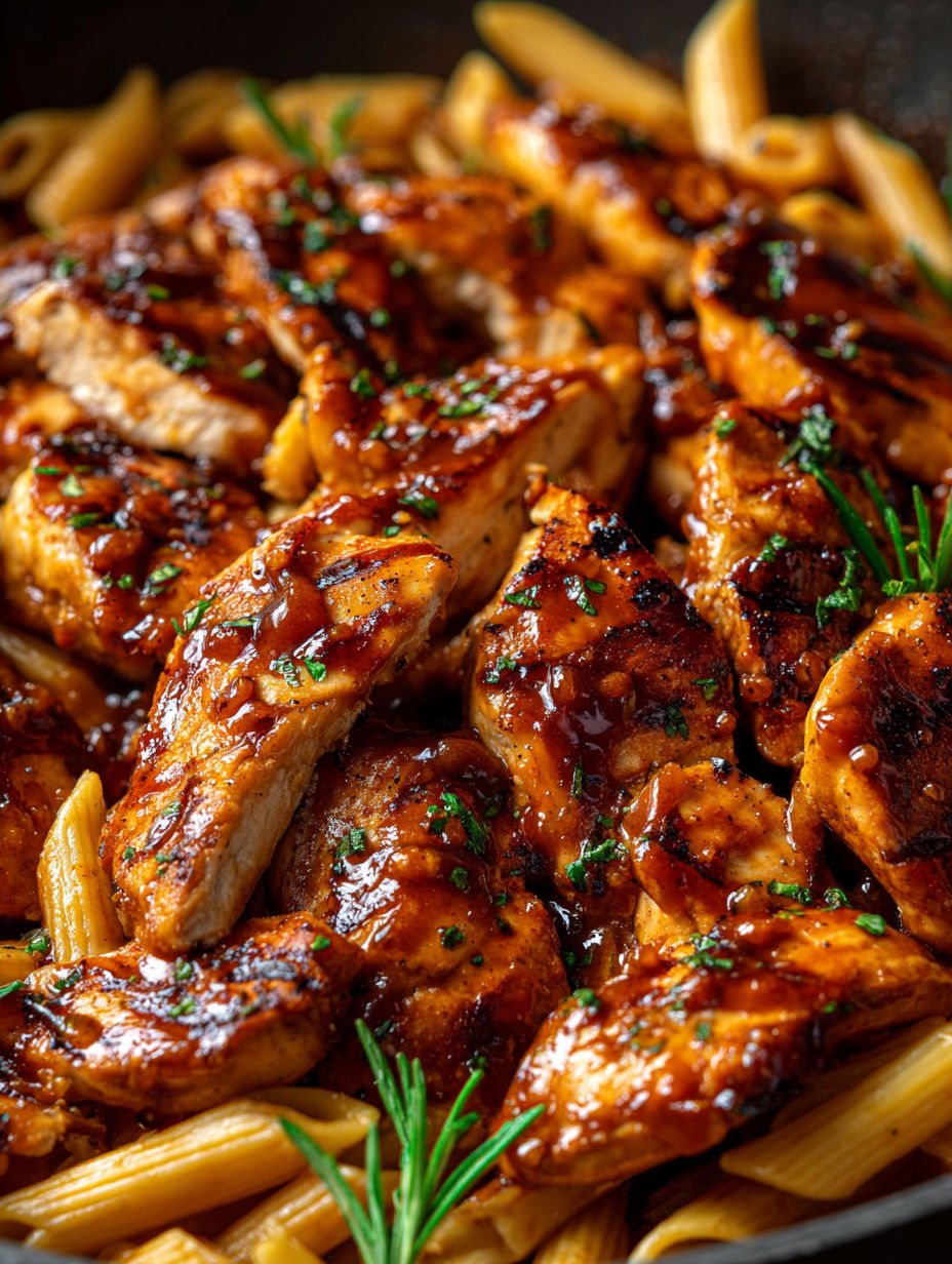 A tasty one-pan honey BBQ chicken dish with zesty flavor.
