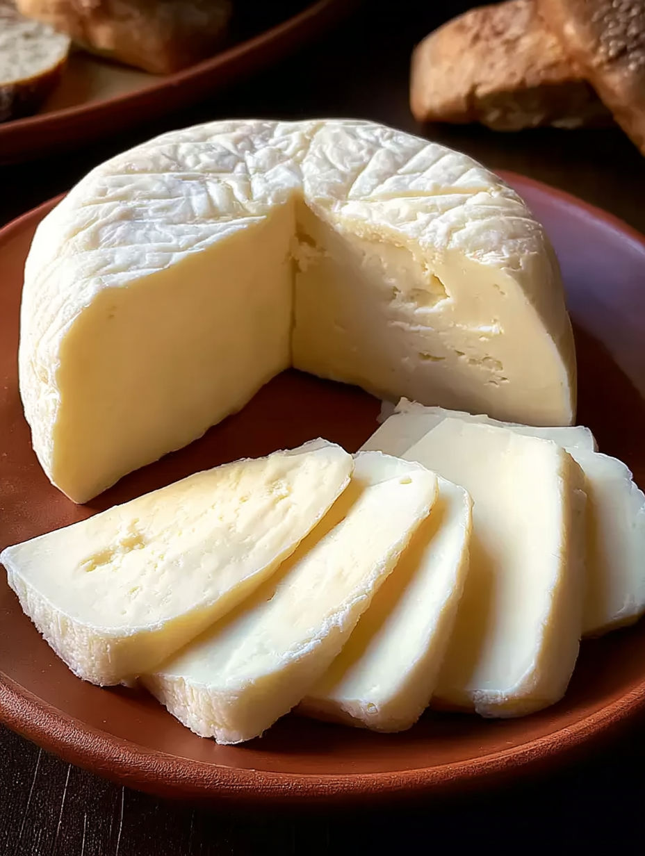 A slice of cheese on a plate.