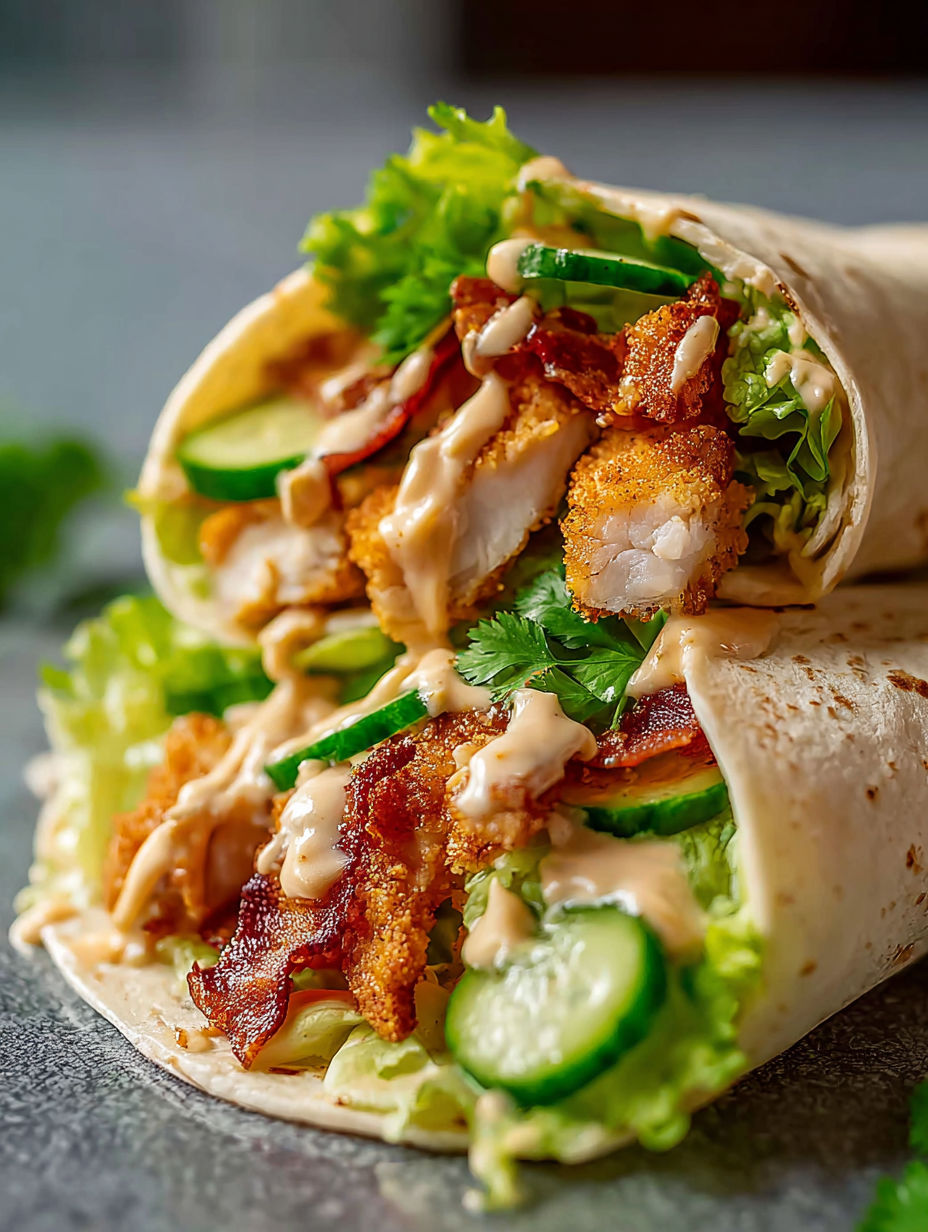 Honey mustard chicken wrap that’s good for you