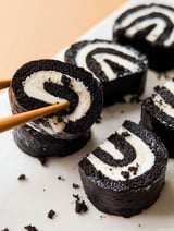 A plate of Oreo cookie rolls.