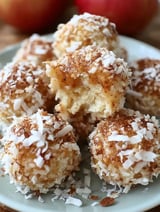 Cinnamon apple cottage cheese bites on a plate.