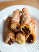 Nutty churro bites with Nutella.