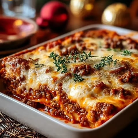 A white plate with a casserole dish on it.
