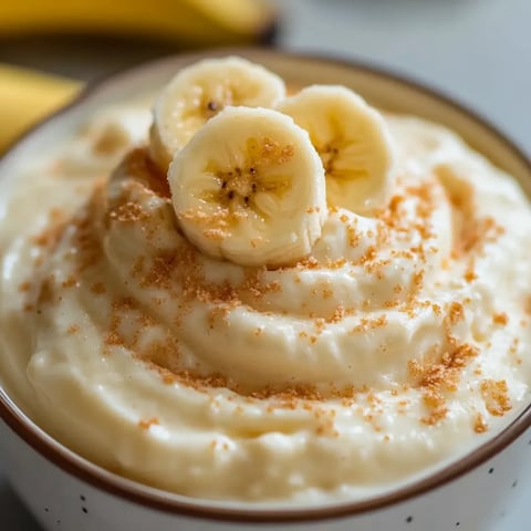 A bowl of dreamy banana cream.