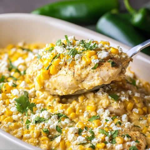 A bowl of chicken with corn and cheese.