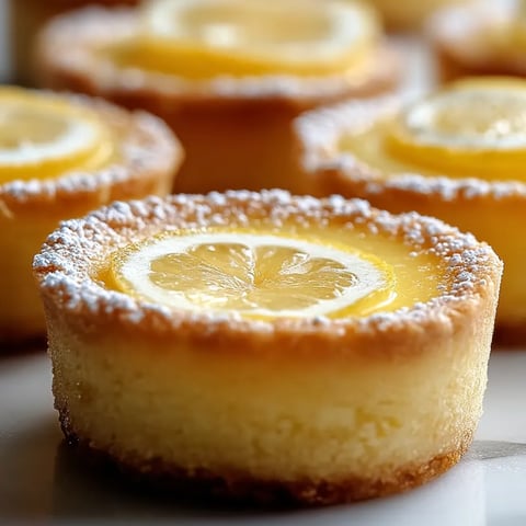 Lemony dessert dusted with powdered sugar.