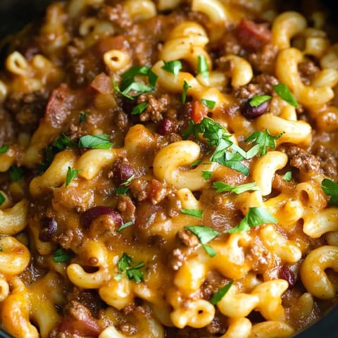 Big bowl filled with cheesy noodles and beefy chili.