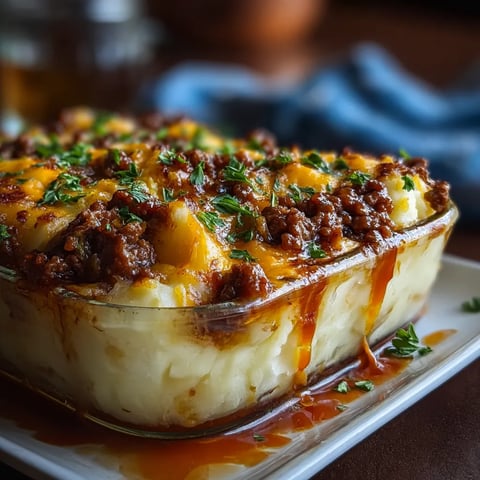 Glass casserole dish filled with bubbly, cheesy comfort food.