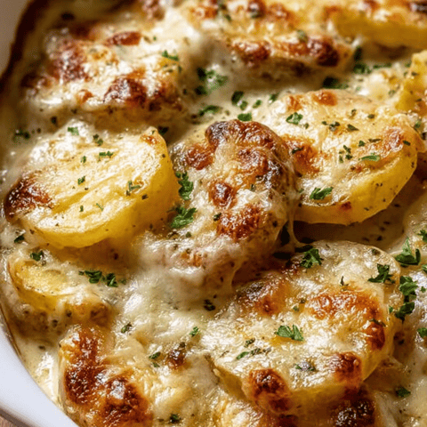 A bowl filled with food plus some bright green herbs on top.