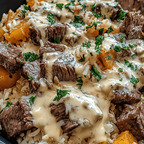 A plate of food with rice and meat.