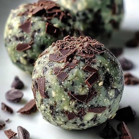 Two chocolate-covered snack balls sit together.