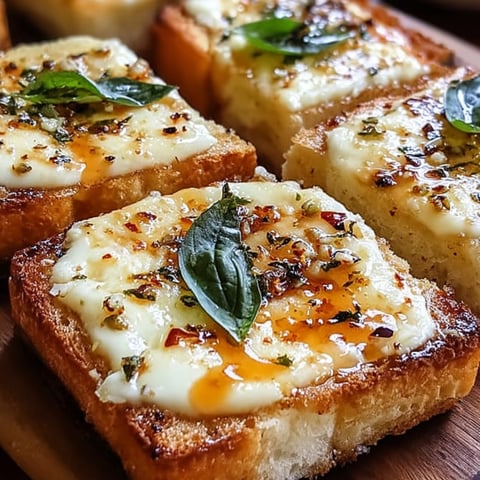 A crispy slice of cheesy herb bread.