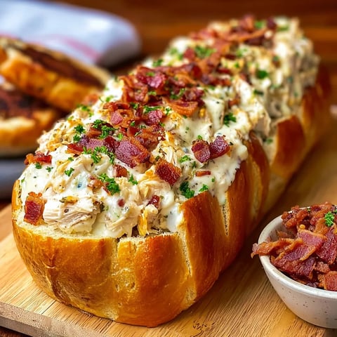 A sandwich with bacon and cheese on a bun.