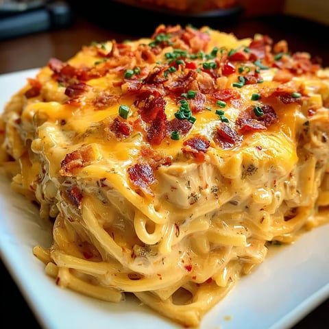 A plate of food with cheese and bacon.