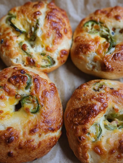 Jalapeno Cheddar Greek Yogurt Bagels.