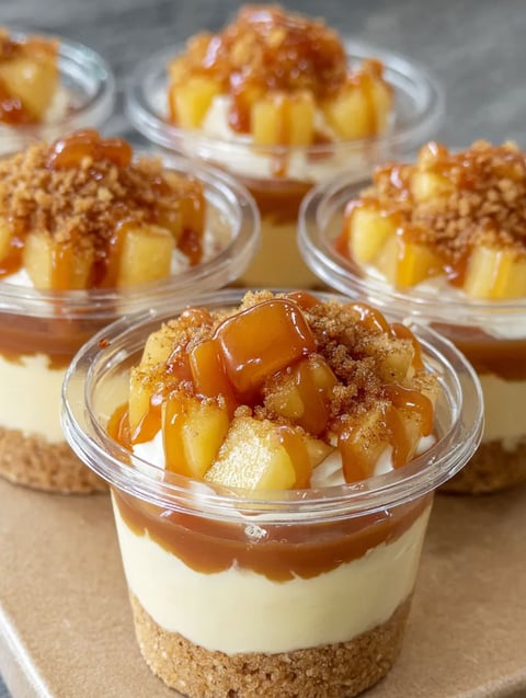 Caramel apple dessert cups.