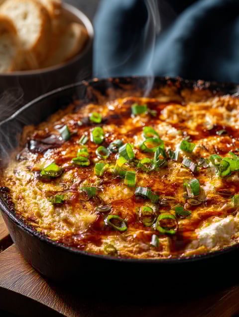 Close-up shot of a tasty smoky BBQ chicken dip